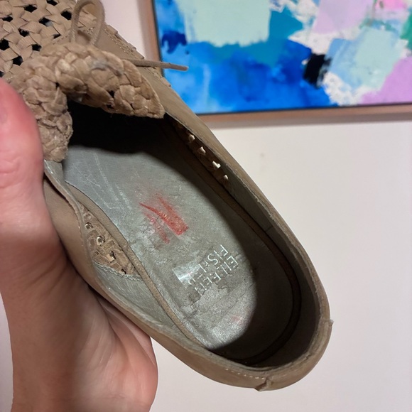 Eileen Fisher leather woven platform loafers oxfords sz 9 - Picture 3 of 15